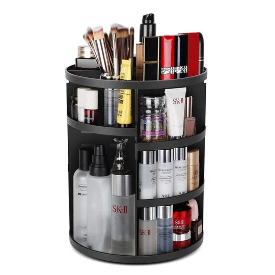 Organizator rotativ pentru depozitare obiecte si cosmetice | Design practic si compact | Usor de folosit si acces rapid la produse