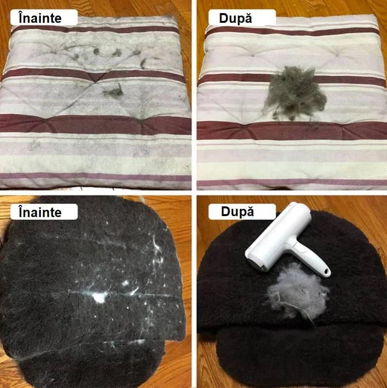 Perie Rola Rolly pentru indepartarea parului de animale | Curatare rapida si usoara | Design ergonomic, eficienta si durabila