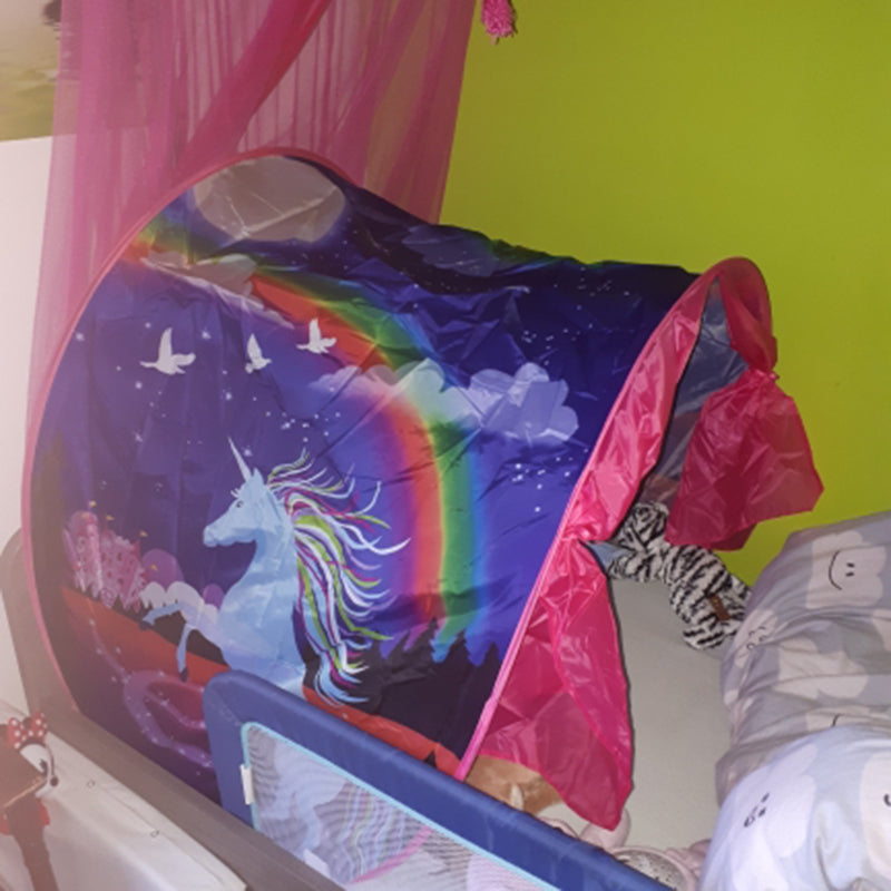 Cort pentru pat copii cu design calmant | Spatiu sigur si confortabil pentru somn linistit | Accesoriu pat joaca si odihna