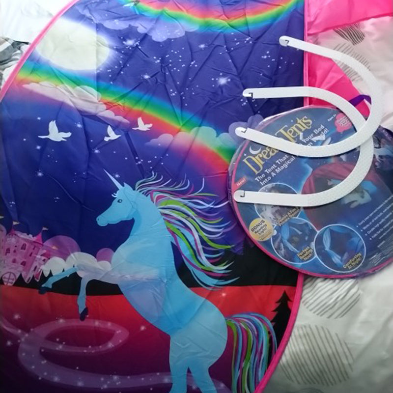 Cort pentru pat copii cu design calmant | Spatiu sigur si confortabil pentru somn linistit | Accesoriu pat joaca si odihna