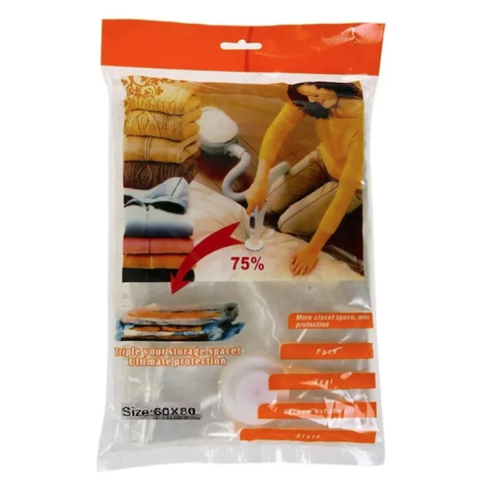 Set 12 saci de vidat 60x80, 70x100 si 80x110 cm | Depozitare eficienta si economisire spatiu | Material rezistent, usor de folosit