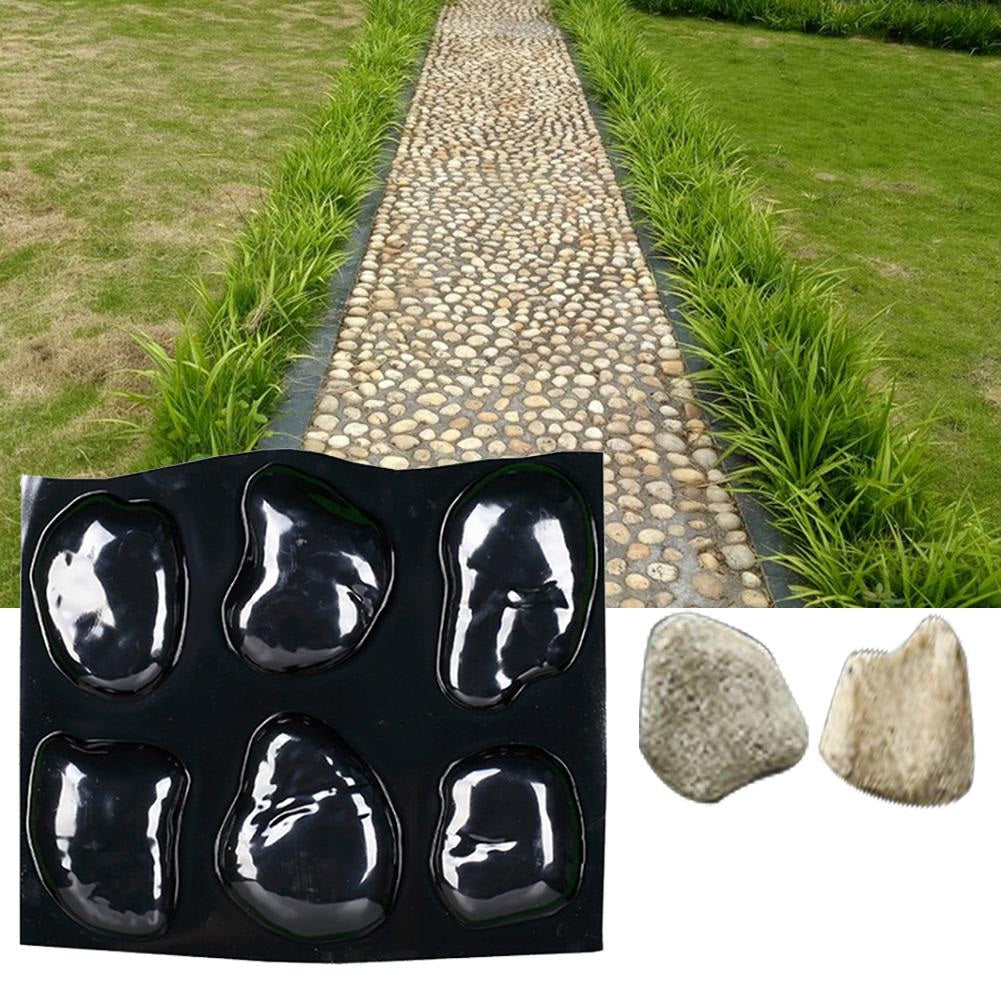 Matrita pavaj beton forma piatra naturala 46x40.5 cm | Turnare dale decorative pentru curte si alei | Reutilizabila pentru gradina