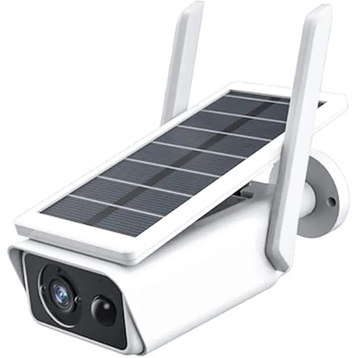 Camera supraveghere solara Full HD 4MP | Vedere nocturna 10m, senzor PIR miscare | Rezistenta IP66, audio bidirectional, exterior siguranta