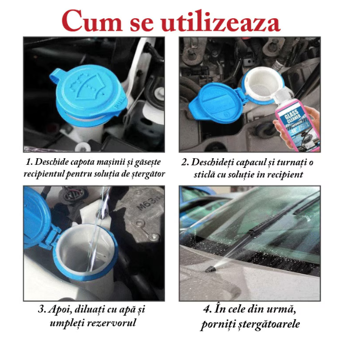 Lichid pentru parbriz auto, scapa de gheata intr-o secunda, pana la -40 grade, 100ML