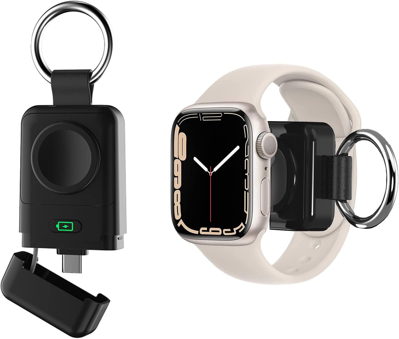 Incarcator wireless compatibil cu orice ceas, model breloc | Design compact si portabil | Incarcare rapida si sigura, usor de folosit