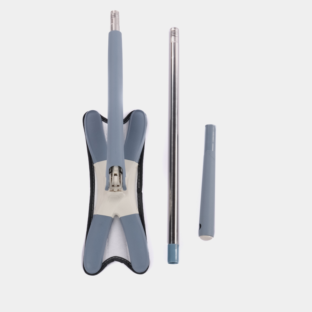 Mop cu burete din fibre si stoarcere tip X | Rotatie 360° pentru curatare usoara | Design ergonomic, usor de folosit si depozitat