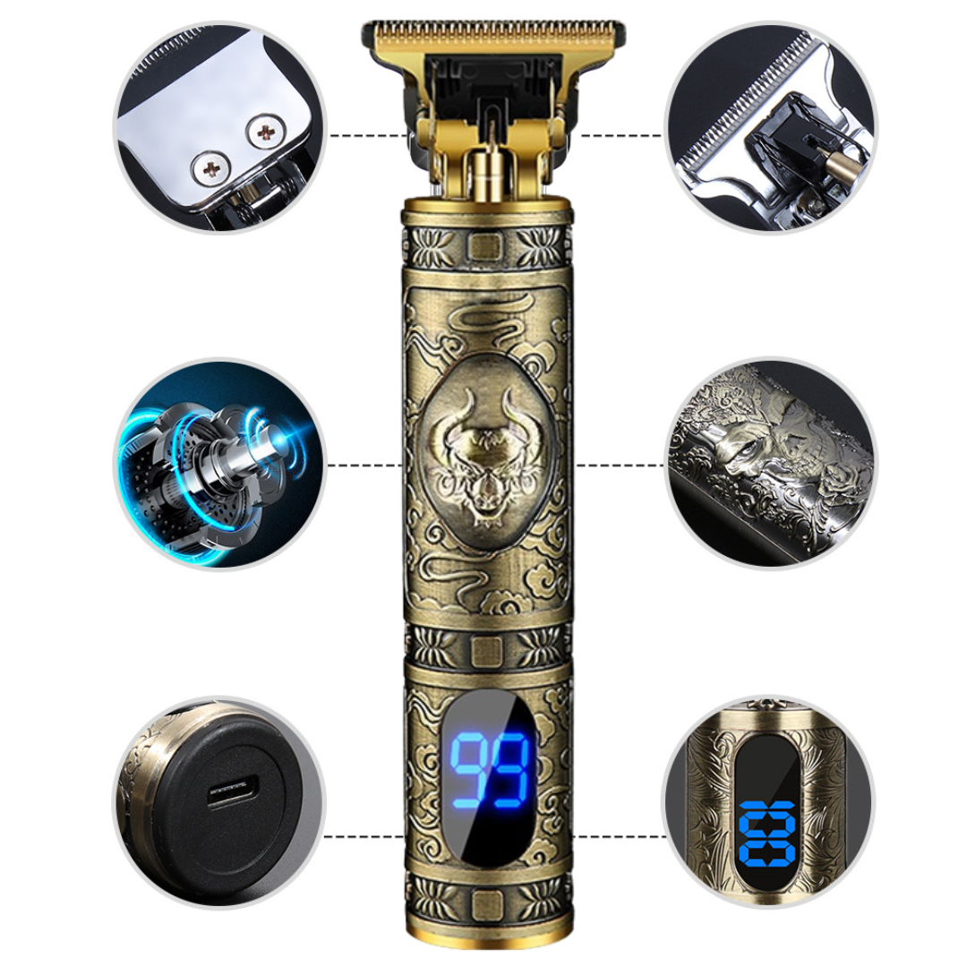 Set 2 aparate de tuns profesional pentru tuns si contur | Masina tuns barba si par | Accesorii incluse, reincarcabil, precizie styling