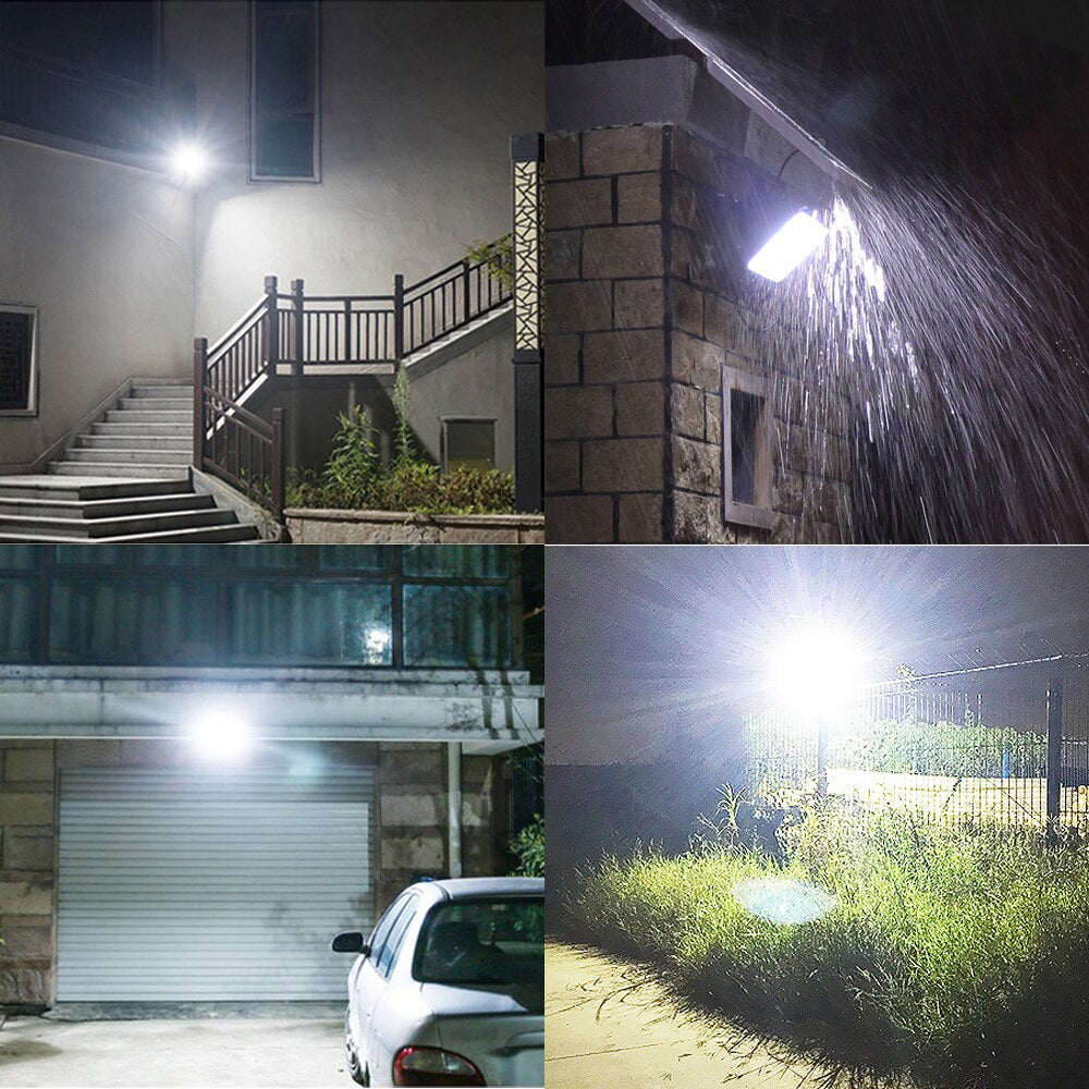 Proiector LED exterior 80W cu panou solar | Iluminat solar gradina, curte, perete | Rezistent la apa, economisire energie LP-0054