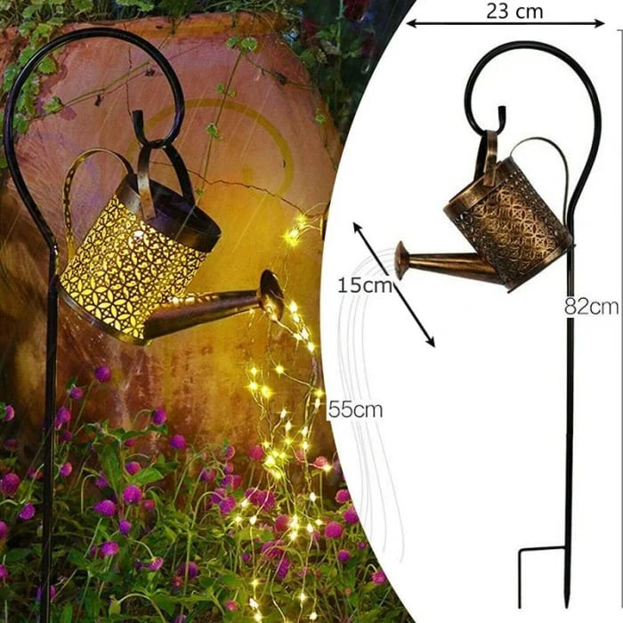 Lampa solara decorativa stropitoare, 40 leduri alb cald, simuleaza curgerea apei