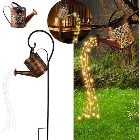 Lampa solara decorativa stropitoare, 40 leduri alb cald, simuleaza curgerea apei