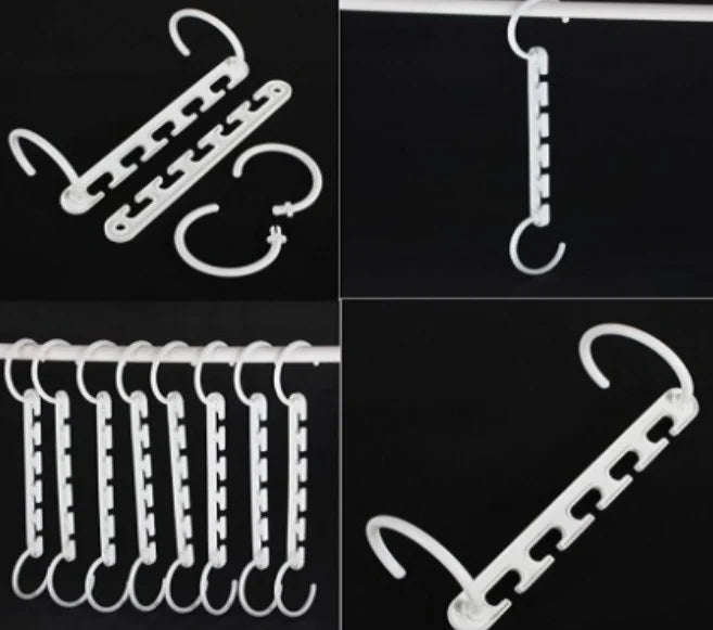 Set 8 suporturi organizator pentru umerase Triples Closet Space | Economisire spatiu si depozitare ordonata | Design practic si rezistent