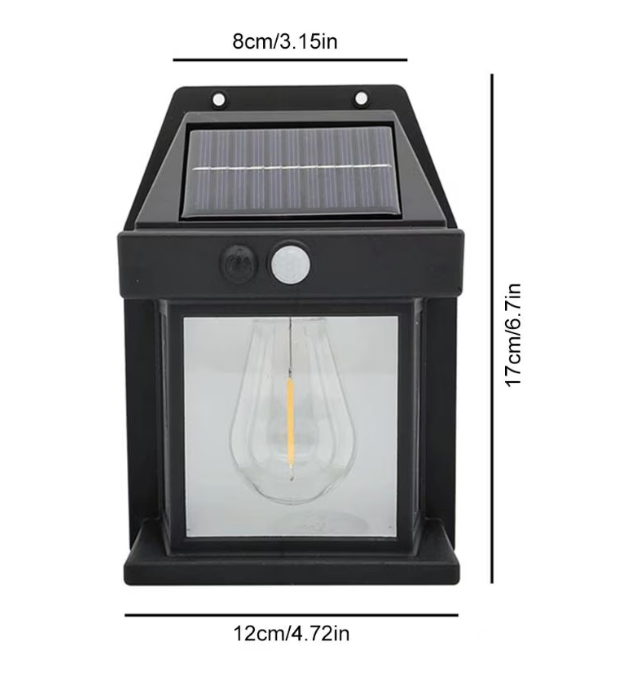 Lampa solara de perete 2W 600LM IP65 | Iluminat exterior gradina si casa | Rezistenta la apa, montaj simplu, economica si eficienta