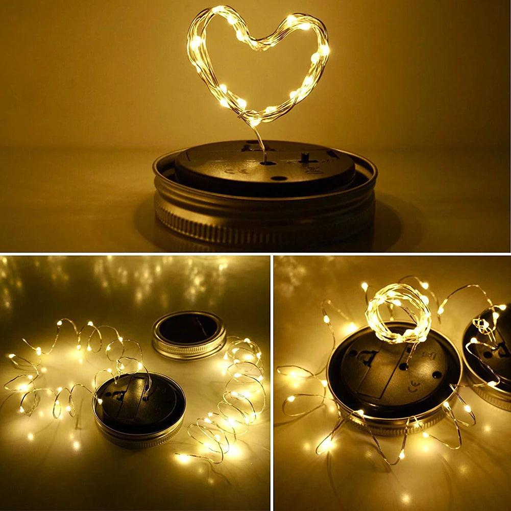 Lampa solara decorativa, tip borcan, cu incarcare solara si iluminare tip LED