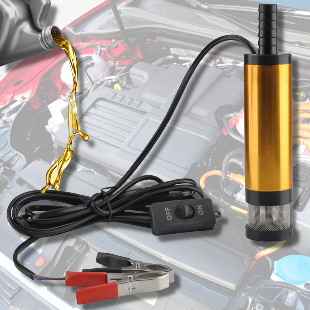 Pompa transfer lichide, combustibil sau uleiuri, putere 12L/minut, 12V, diametru 16mm, 8500 RPM