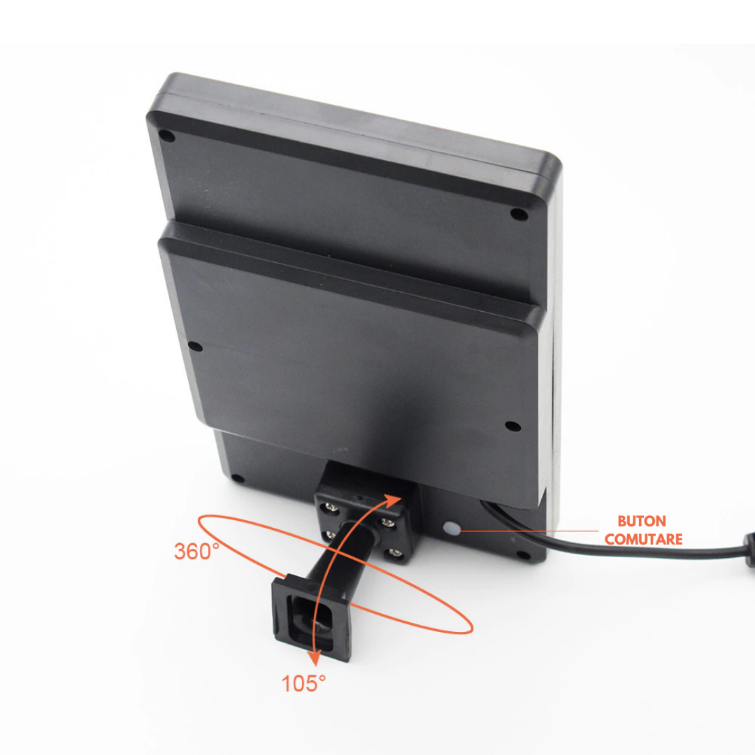Lampa solara suspendata cu 4 becuri si panou solar | Telecomanda control lumina | Iluminat exterior curte, terasa, eficient si usor de montat