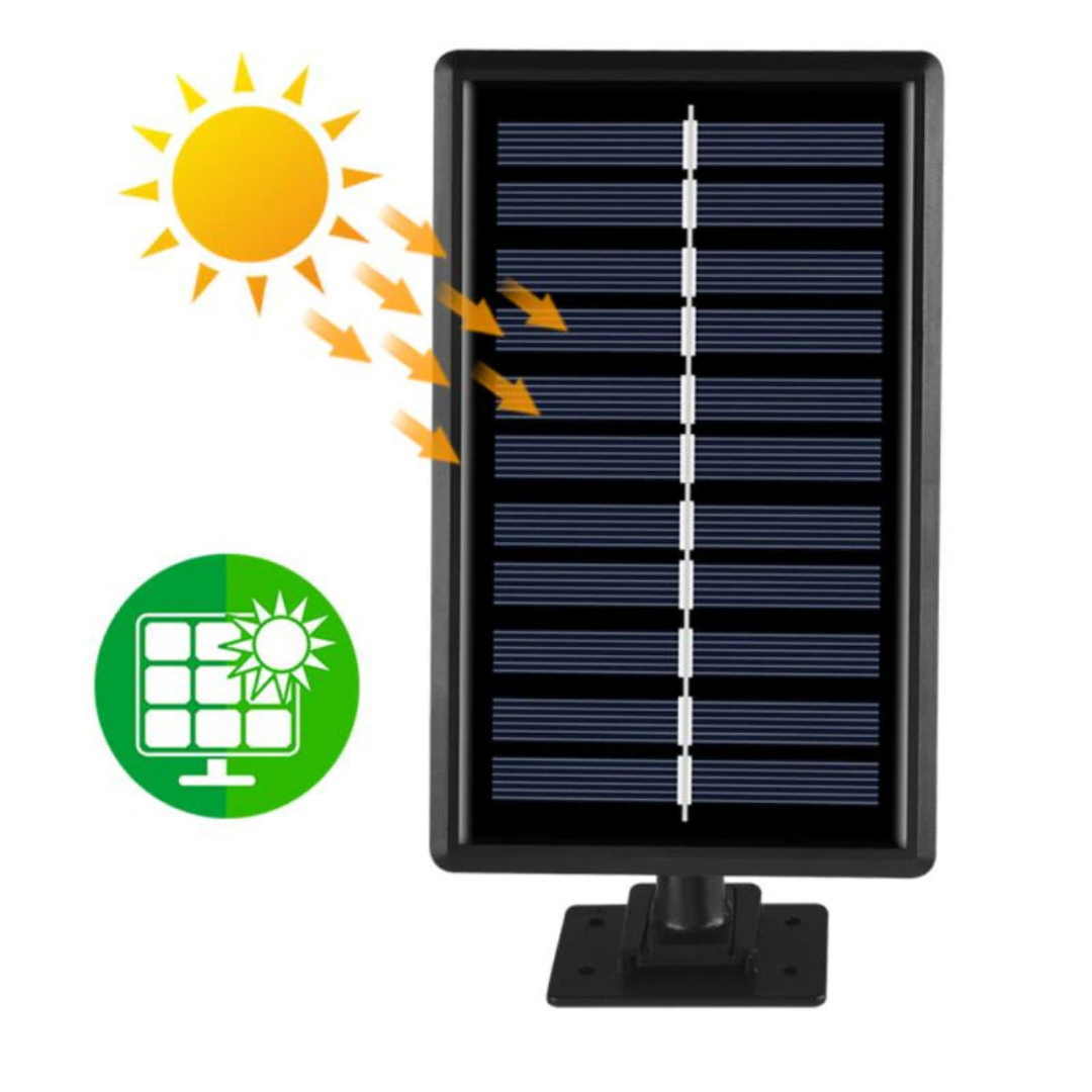 Lampa solara suspendata cu 4 becuri si panou solar | Telecomanda control lumina | Iluminat exterior curte, terasa, eficient si usor de montat