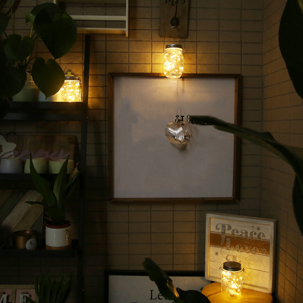 Lampa solara decorativa, tip borcan, cu incarcare solara si iluminare tip LED