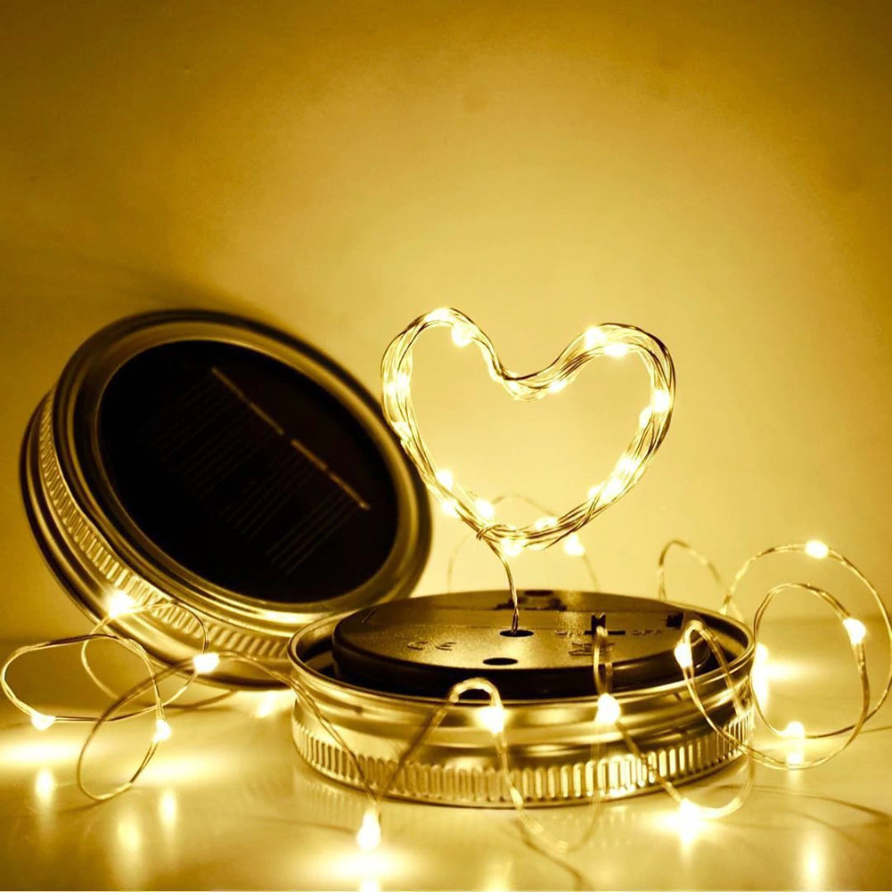 Lampa solara decorativa, tip borcan, cu incarcare solara si iluminare tip LED