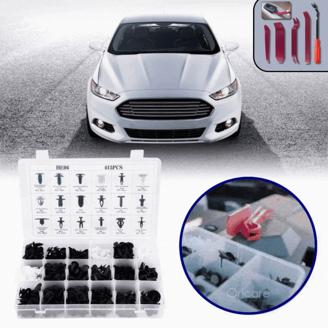 PROMOTIE: Trusa auto cu 415 cleme + Set chei demontare