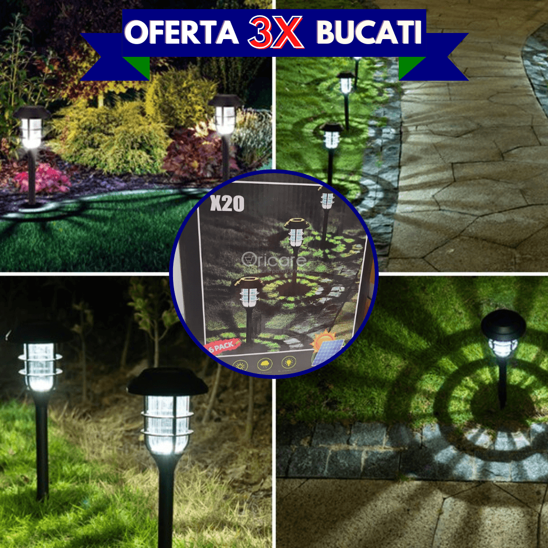 SET 6x/12x/18x Lampi solare de gradina - Oricare.ro