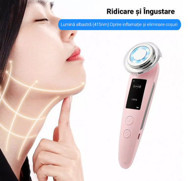 Aparat pentru Ingrijire Faciala si Intinerirea Pielii 4 in 1, Fototerapie, Curatare si Detoxifiere, Lifting, Ingrijirea Ochilor