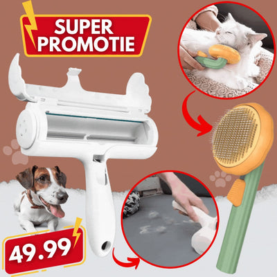 PROMOTIE: Perie Rola pentru indepartarea parului de animale - Rolly+Perie pieptan animale CircleBrush