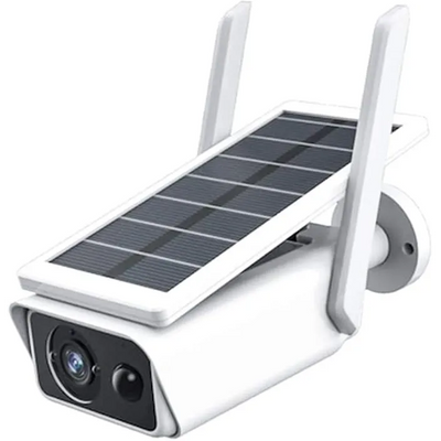 Camera supraveghere solara Full HD 4MP | Vedere nocturna 10m, senzor PIR miscare | Rezistenta IP66, audio bidirectional, exterior siguranta