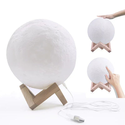 Lampa de veghe MoonLED in forma de luna | Lumina calda si relaxanta pentru copii si adulti | Design decorativ si portabil