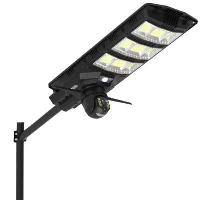 Lampa solara stradala LED, camera de supraveghere, Rotativa, 4G cu SIM, 300W