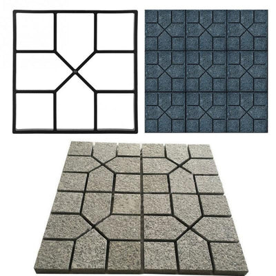 Matrita pavaj beton Model 4 – 45x40 cm | Forma decorativa mixtă dale design natural | Ideal pentru proiecte DIY gradina