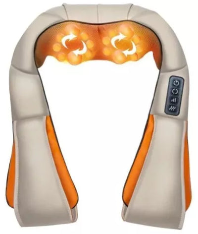 Aparat de masaj Mmgoqqt 8 capete rotative cu functie de caldura | Relaxare gat, umeri, spate | Design multicolor, ergonomic, electric