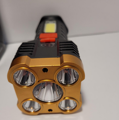 Lanterna 5 LED super bright 500 lumeni cu 4 moduri | Rezistenta la apa IPX4, culoare negru mat | Portabila si eficienta pentru outdoor si urgenta