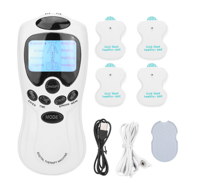 Aparat de masaj electric prin acupunctura cu 15 trepte ajustabile | Design ergonomic, usor de folosit | Eficient pentru relaxare si ameliorare dureri | Alb