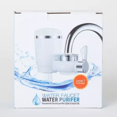 Robinet de apa cu filtru pentru purificare, culoare alb | Usor de instalat si utilizat | Design compact si eficient pentru apa curata