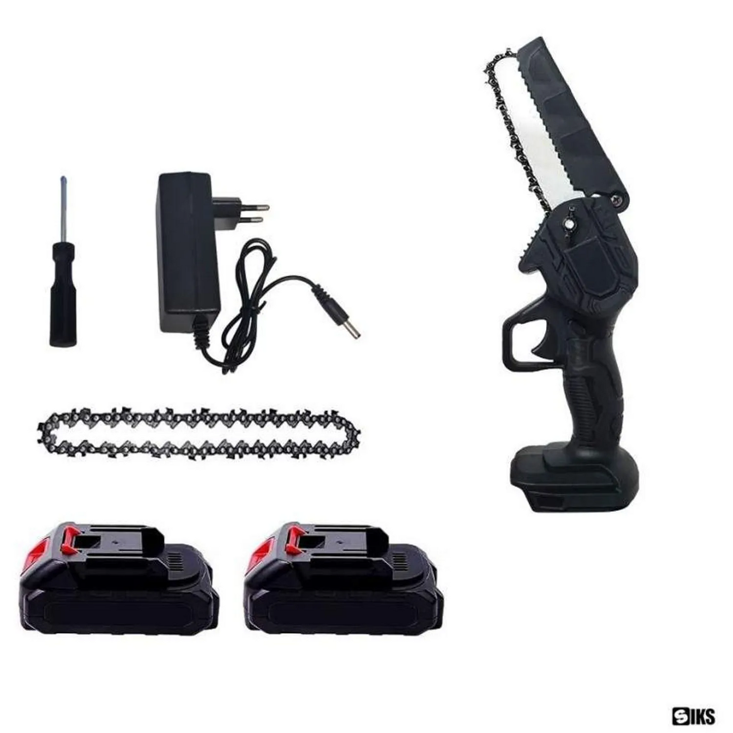 Drujba cu lama de 20 CM, 700W cu lant electric portabil/ fierastrau, 36V, 2 acumulatori