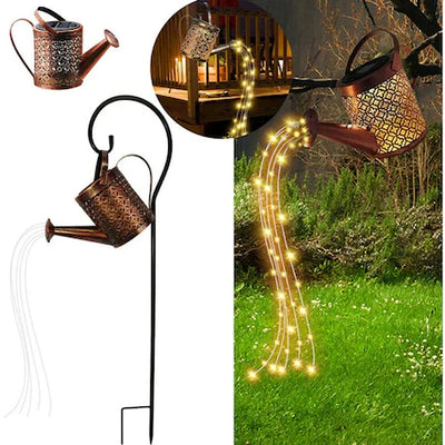 Lampa solara decorativa stropitoare, 40 leduri alb cald, simuleaza curgerea apei