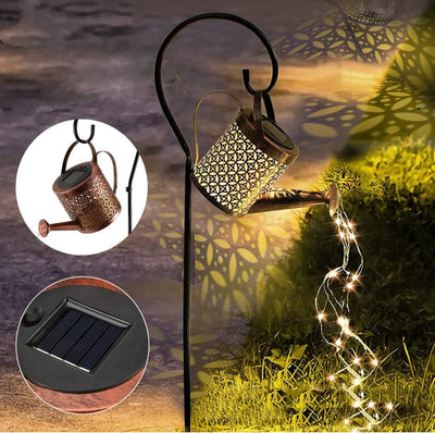 Lampa solara decorativa stropitoare, 40 leduri alb cald, simuleaza curgerea apei