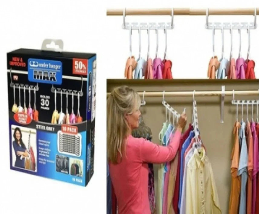 Suport organizator pentru umerase Triples Closet Space, 8 bucati