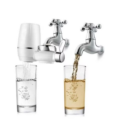 Robinet de apa cu filtru pentru purificare, culoare alb | Usor de instalat si utilizat | Design compact si eficient pentru apa curata