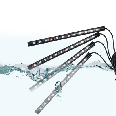 Banda LED auto RGB pentru interior masina | Iluminat ambiental multicolor cu telecomanda | Flexibila, 12V, usor de montat pe bord si usi