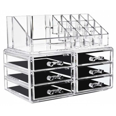 Organizator pentru cosmetice, cu sertare, incapator