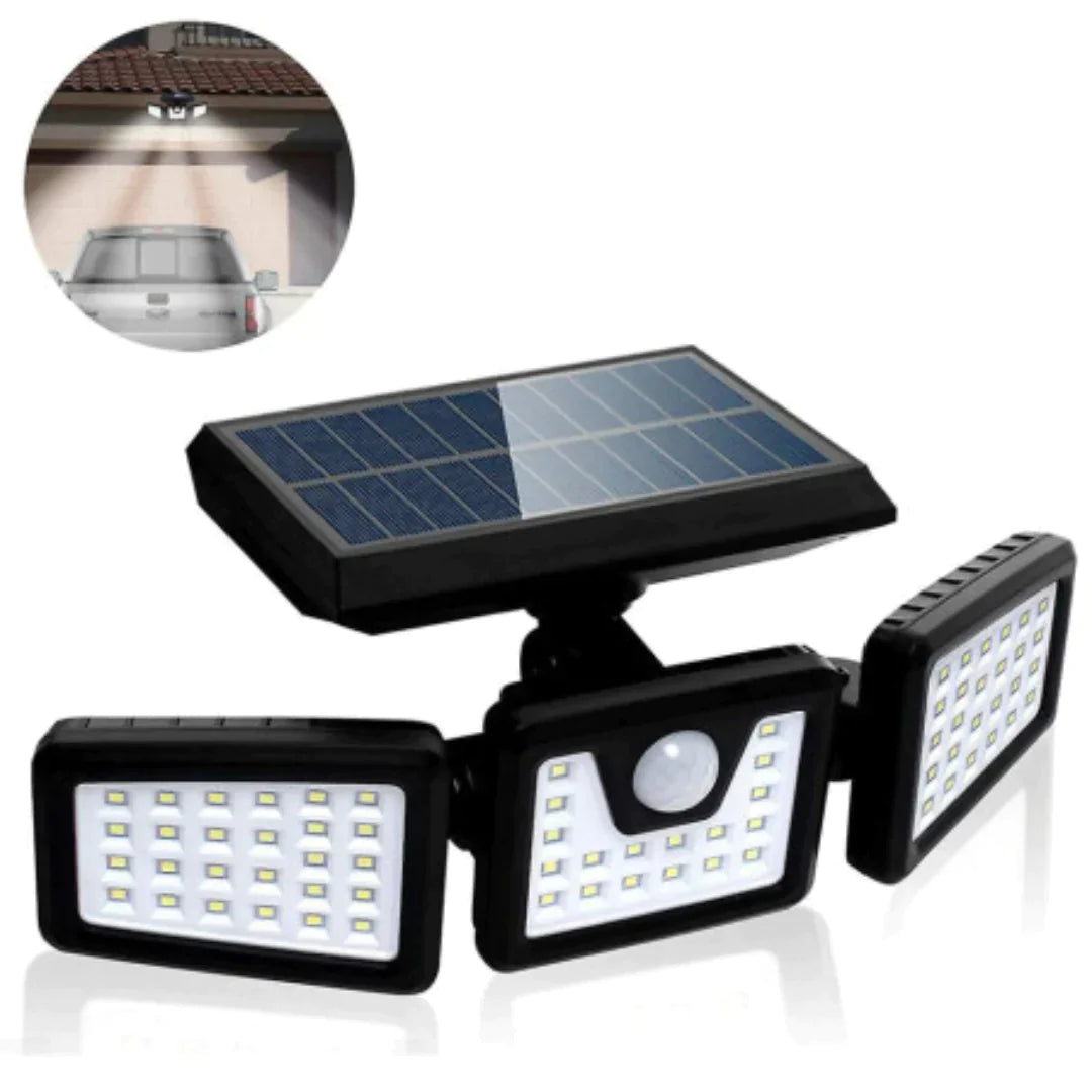 Proiector solar LED cu 3 capete LP-0008