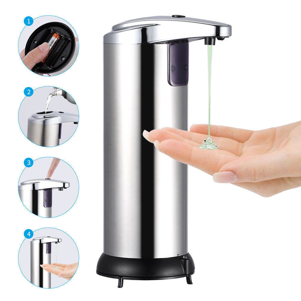 Dozator de sapun electric, cu senzor infrarosu, din inox