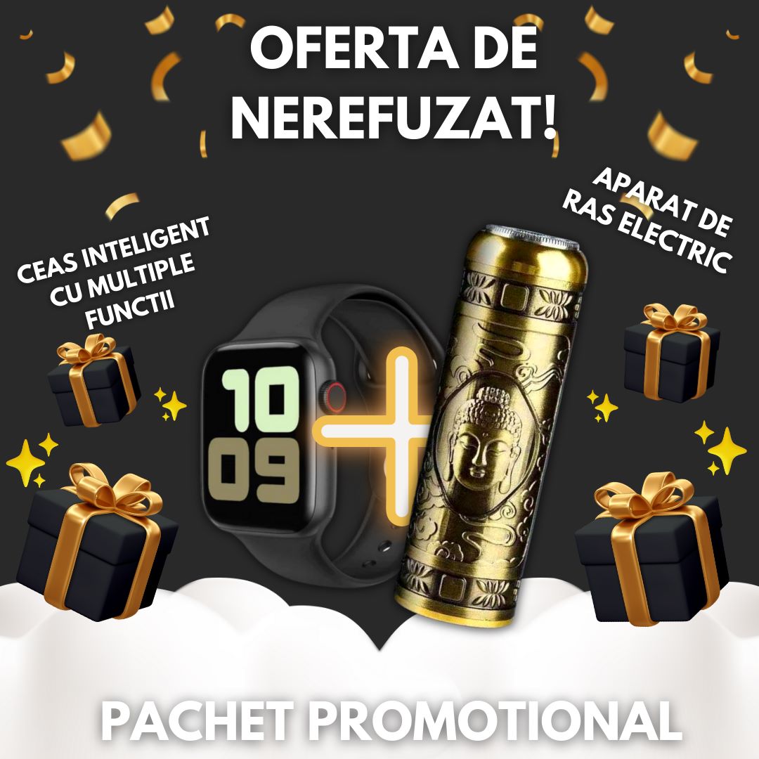 PROMOTIE: Aparat de ras + Ceas Inteligent cu multiple functii