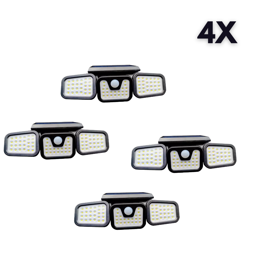 Proiector solar LED cu 3 capete LP-0008