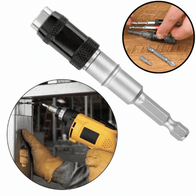 Prelungitor de insurubat magnetic unghiular pentru biti | Acces usor in spatii inguste | Compatibil cu majoritatea masinilor de insurubat