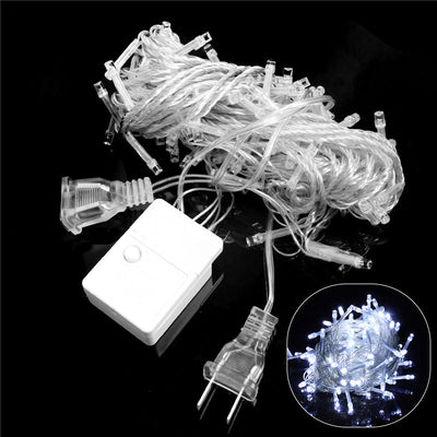 Instalatie Tip Perdea luminoasa cu 250 LED-uri pentru Craciun, 10M, cu multiple stiluri de iluminat