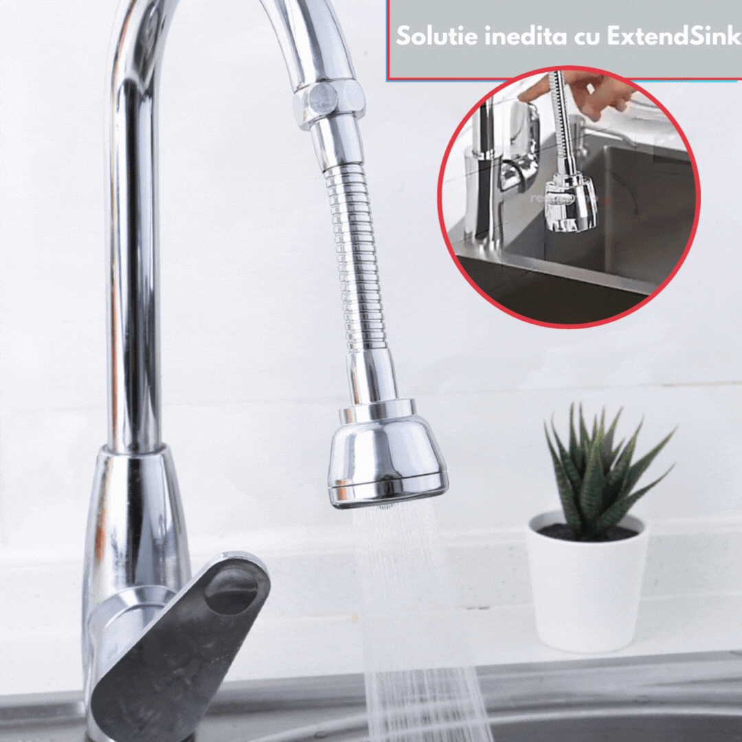 Furtun de chiuveta rotativ cu duza ExtendSink