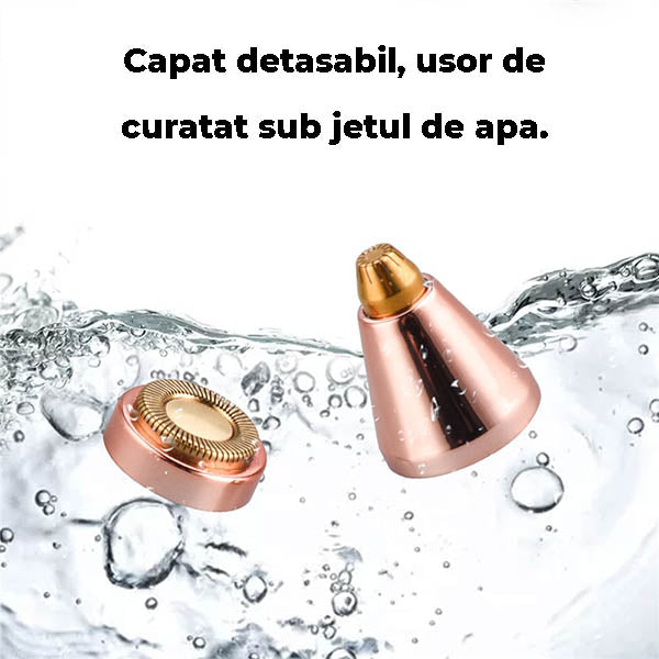 Epilator 2 in 1 pentru sprancene, fata si corp, cu incarcare USB, portabil, usor de utilizat
