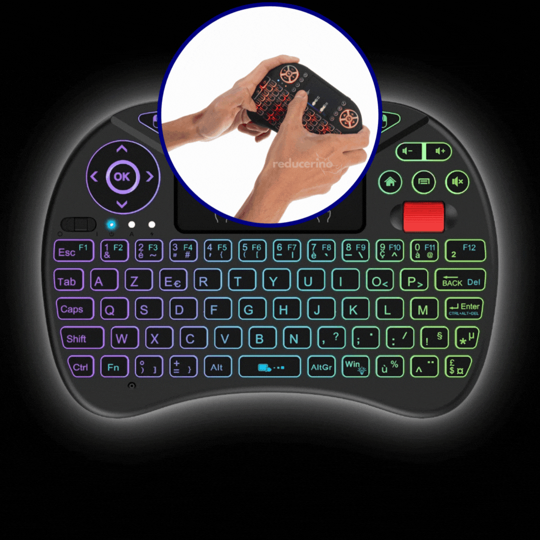 Tastatura mini wireless 3 in 1 compatibila Smart TV | Control usor si rapid | Design compact, ergonomic si portabil